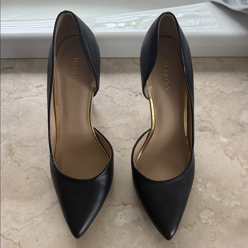 Merona Black Pointed Toe Heels